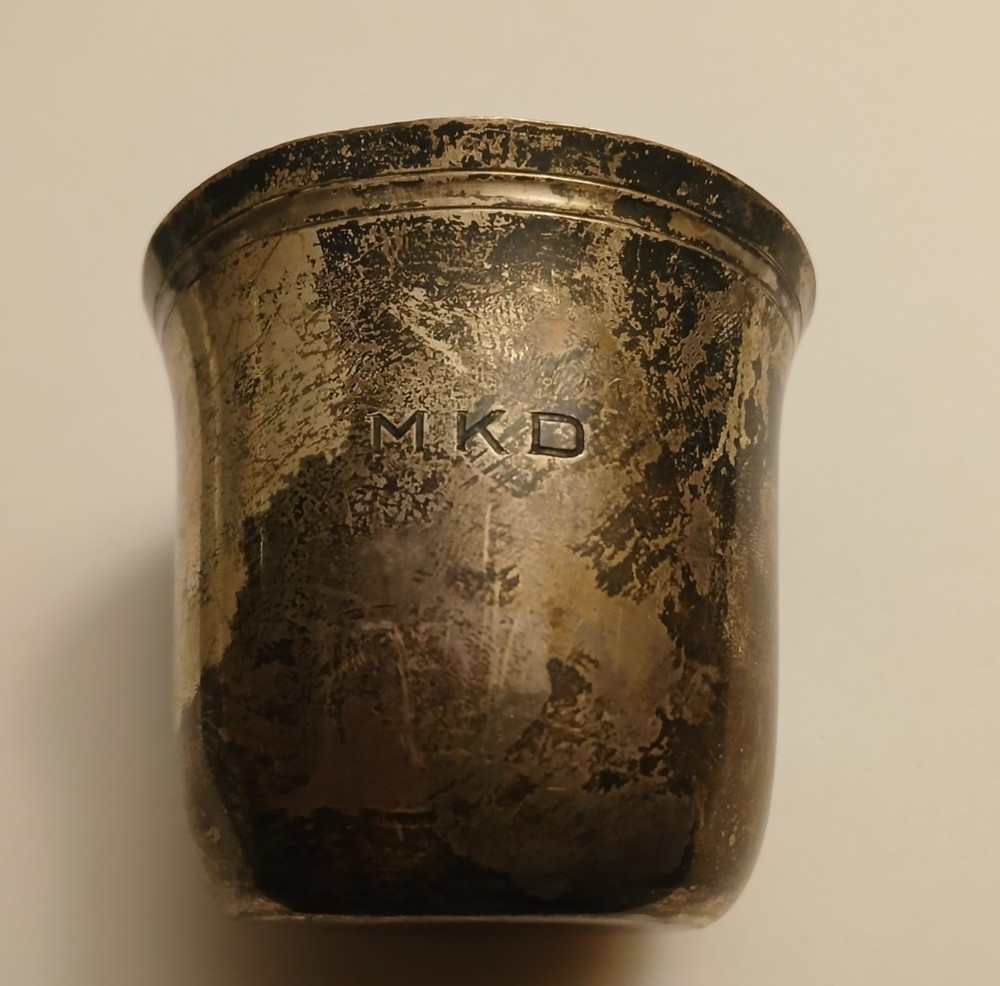 ANTIQUE FRENCH 800 SILVER CUP.