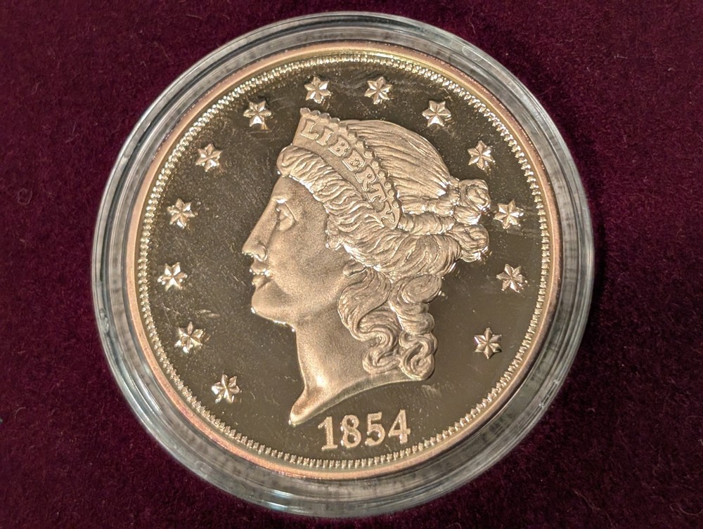 1854 S Double Eagle $20 Tribute Proof - Reproduction