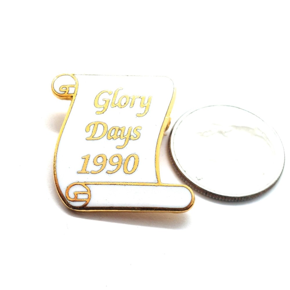 Glory Days 1990 Pin Scroll Celebration Nostalgic Commemorative Vintage