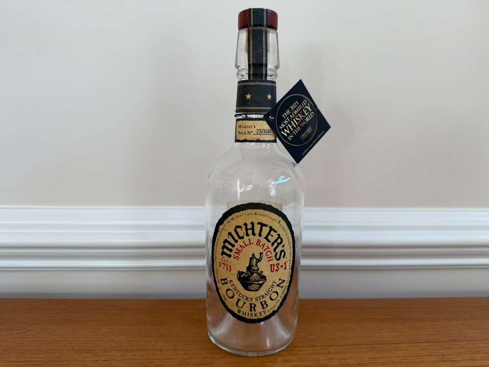 Mcihter's Bourbon Whiskey, 750 ml empty bottle
