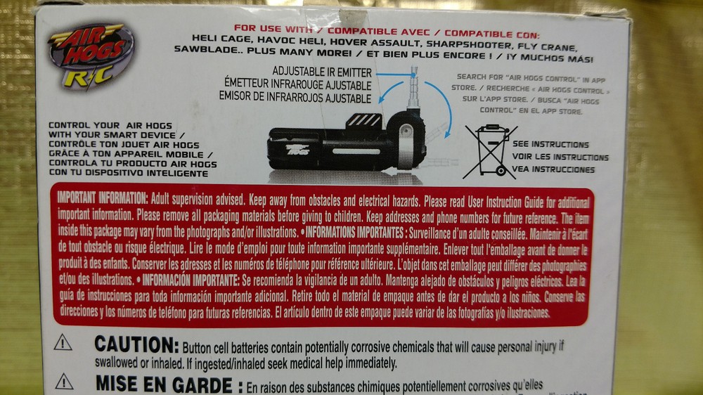 Air Hogs Link Remote Control Transmitter iOS Android Device RC Havoc Heli Cage