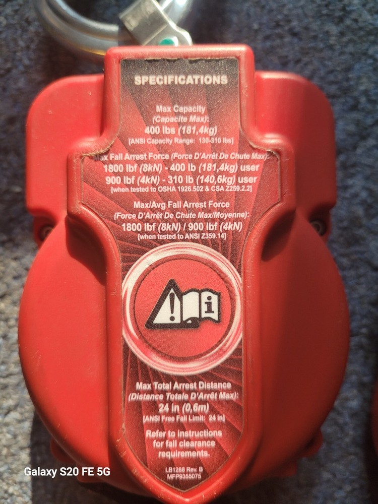 Miller Personal Fall Limiters With Anchoring Strap