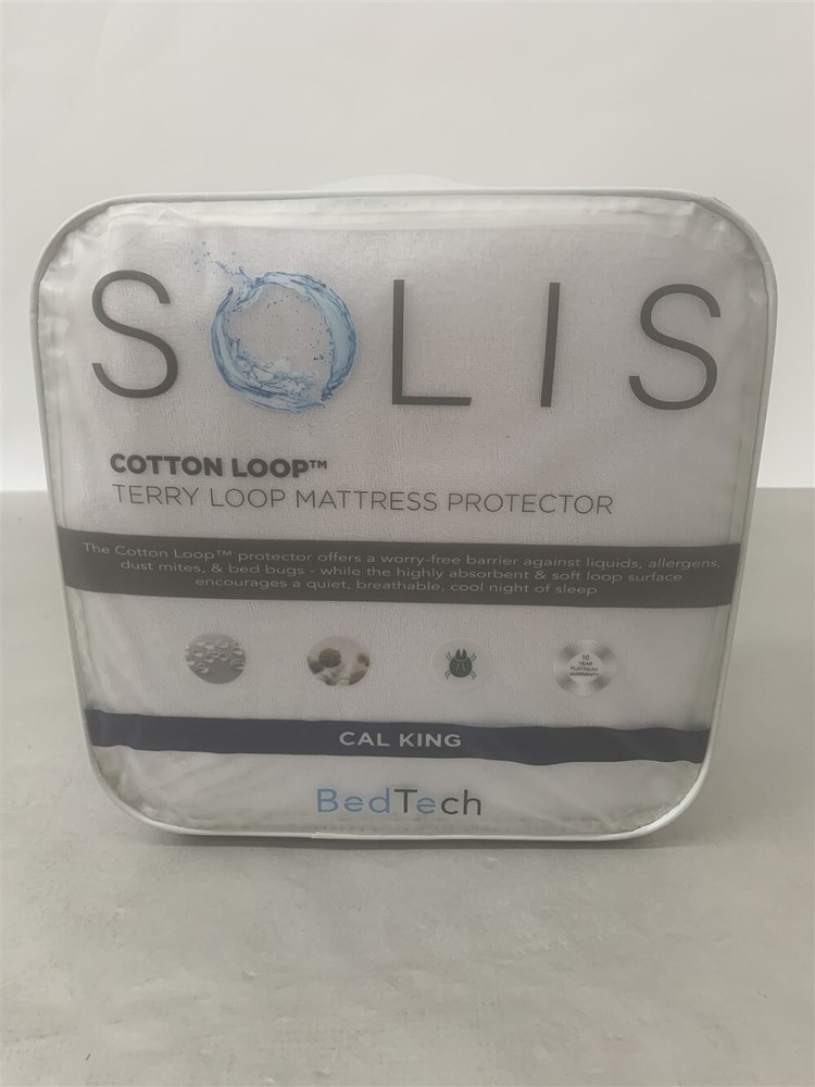 BedTech Solis Cotton Loop Terry Loop Mattress Protector California King