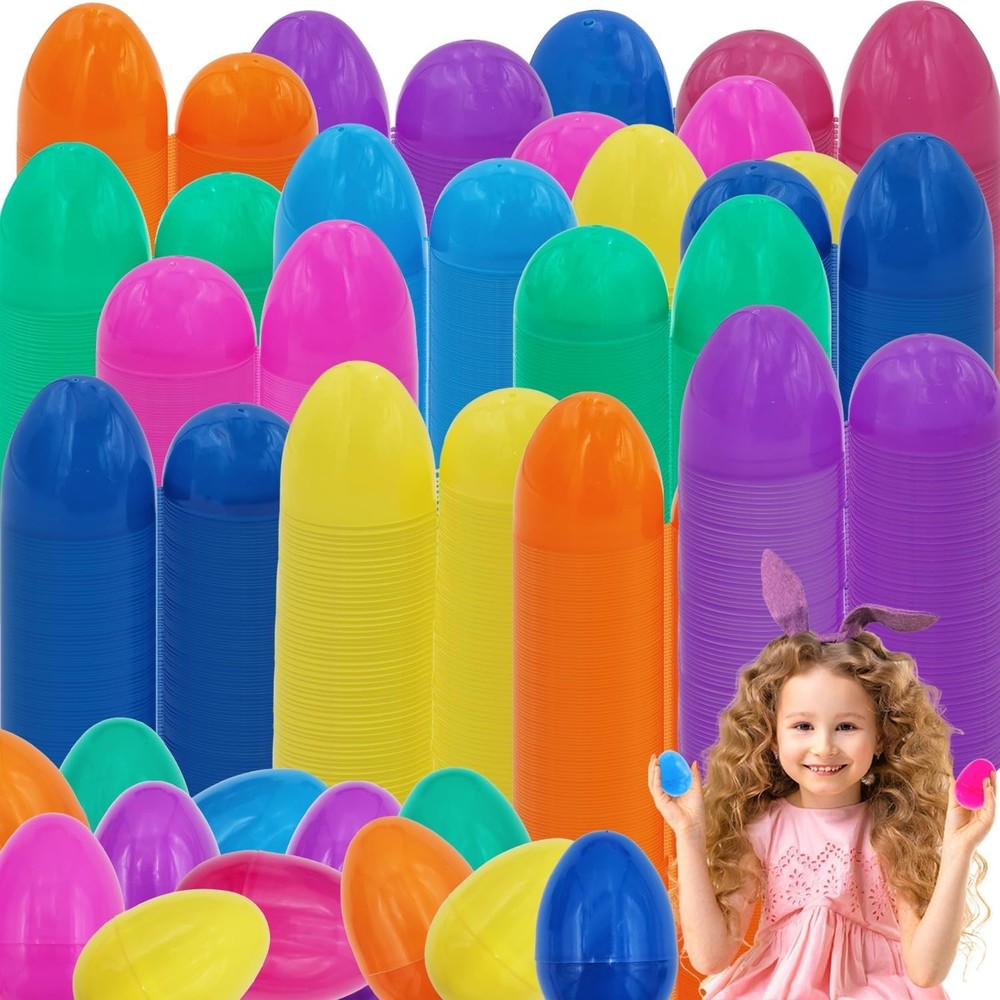 12-Pack Colorful Fillable Easter Eggs - Hinge Design for Creative Surprises