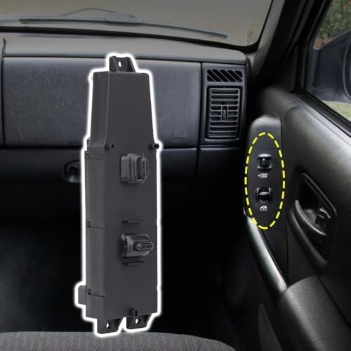 Passenger Side Window Switch Door Lock Control Button Compatible with Jeep