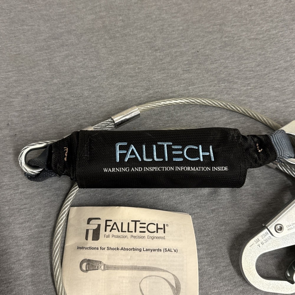 Falltech 8357 6' ViewPack Coated Cable Energy Absorbing Lanyard