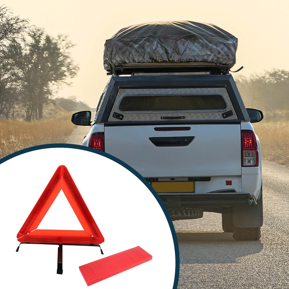 Car Safety Warning Triangle with Storage Case LED Reflective Triangle 1 Pcs