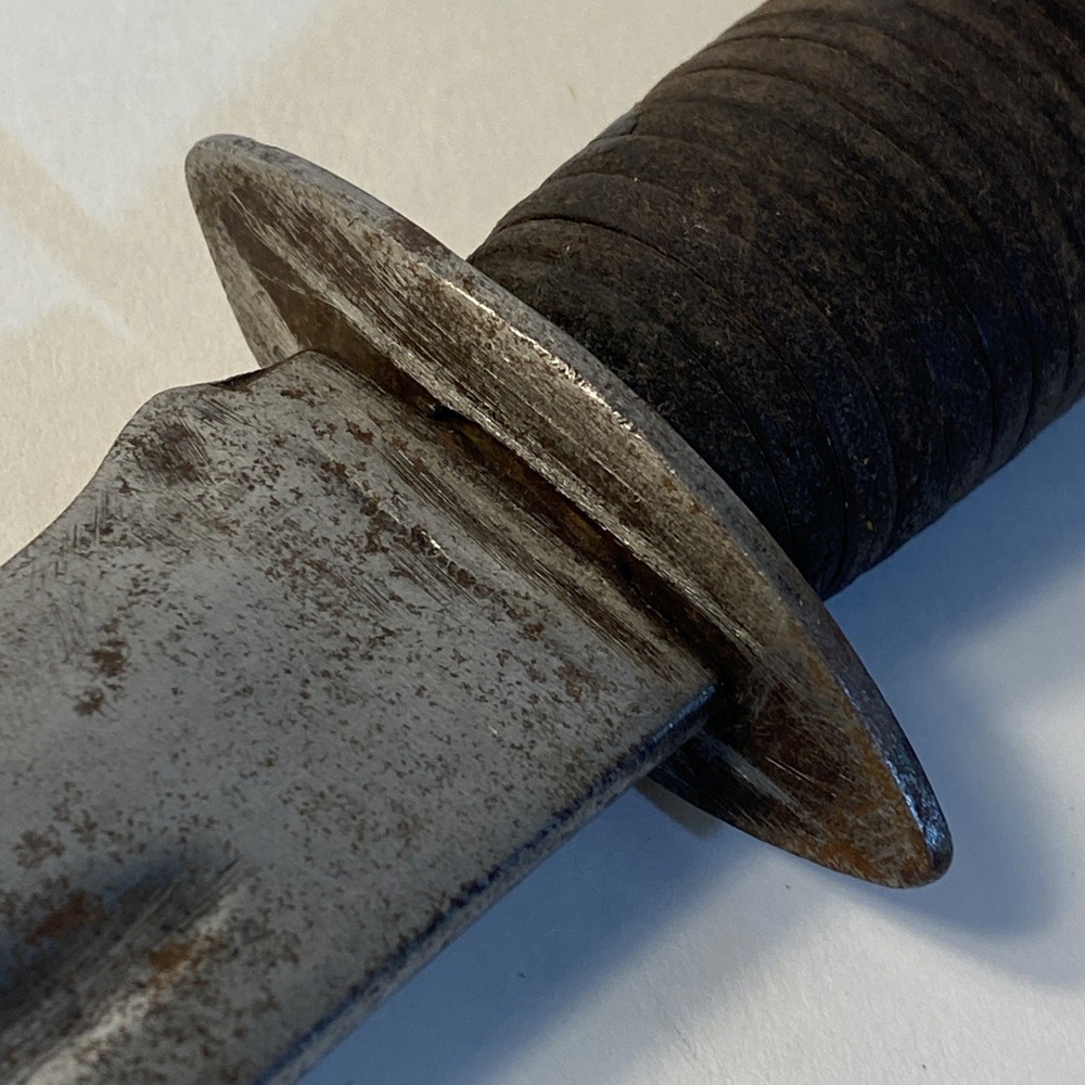 WWII Theater Made Fighting Knife W/Stacked Handle