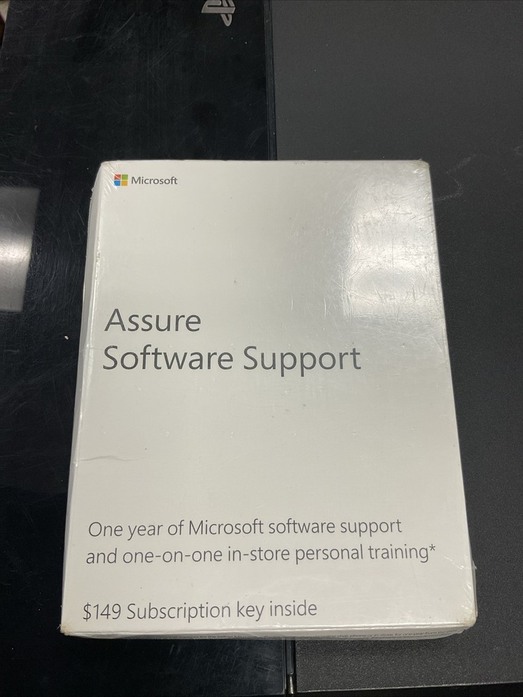 Microsoft Assure Software Support 1 Year One-on-One In Store Training NEW Retail