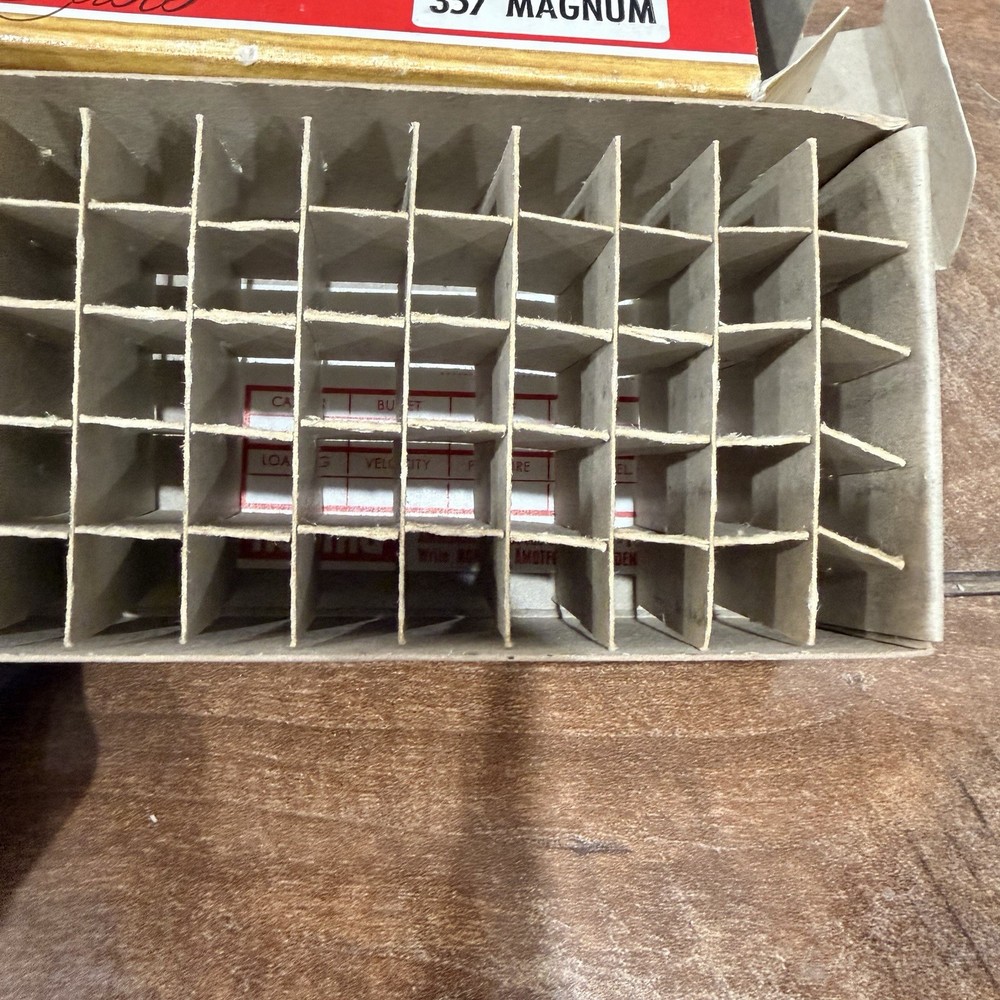 Vintage Norma .357 Magnum EMPTY Ammo Box w/ Insert & Handloader Notes