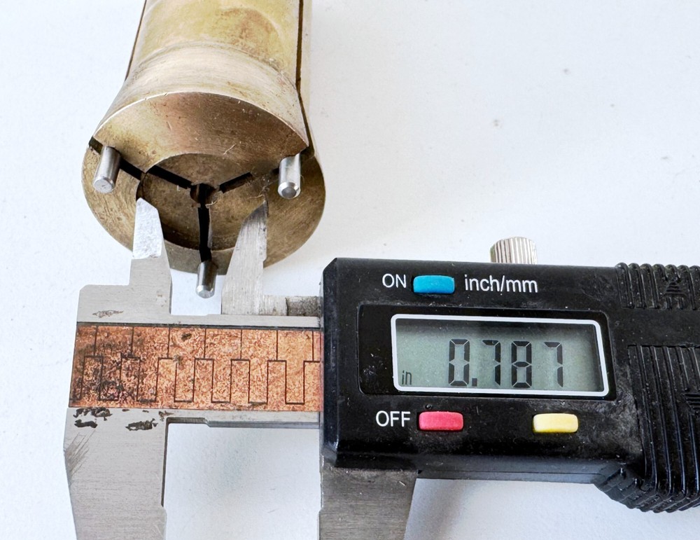 MSC Brass Emergency 5C Round Collet Internal/External Threads .787" Counter Bore