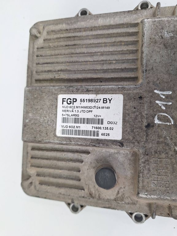 Opel Meriva A 2005 Engine Control Module 55198927 BVV357 kW