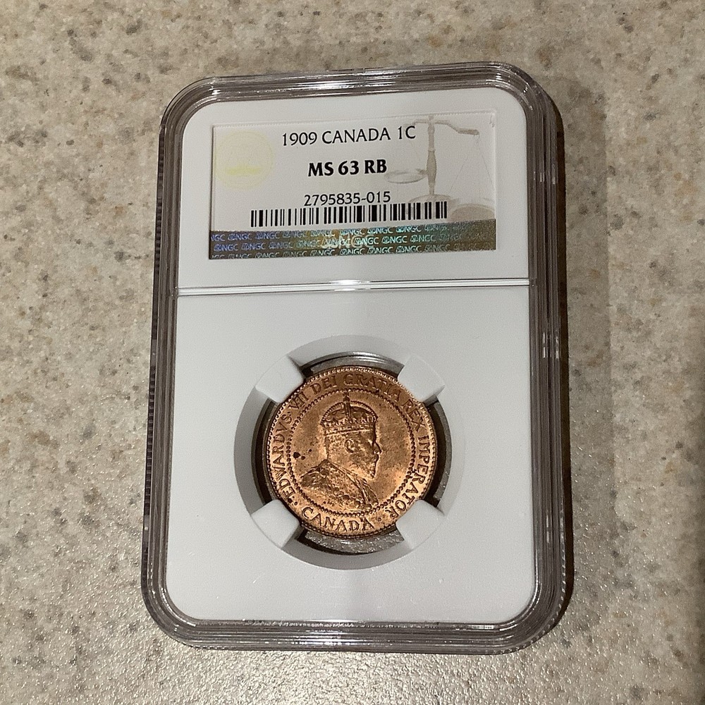 1909 Canada One Cent NGC MS63RB
