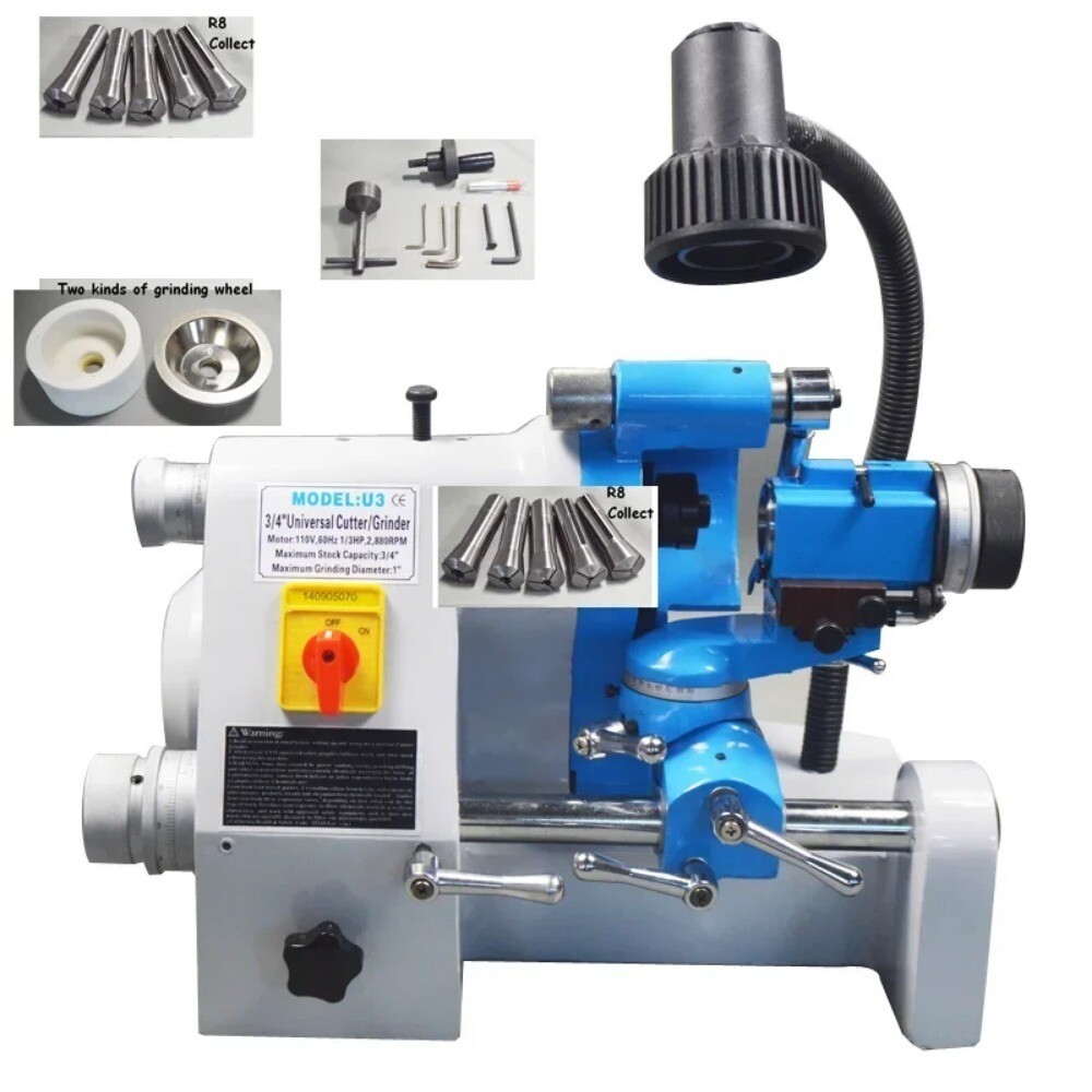 220VChuck Type Universal Tool Sharpener End Mills Drill Tools Sharpening Tools