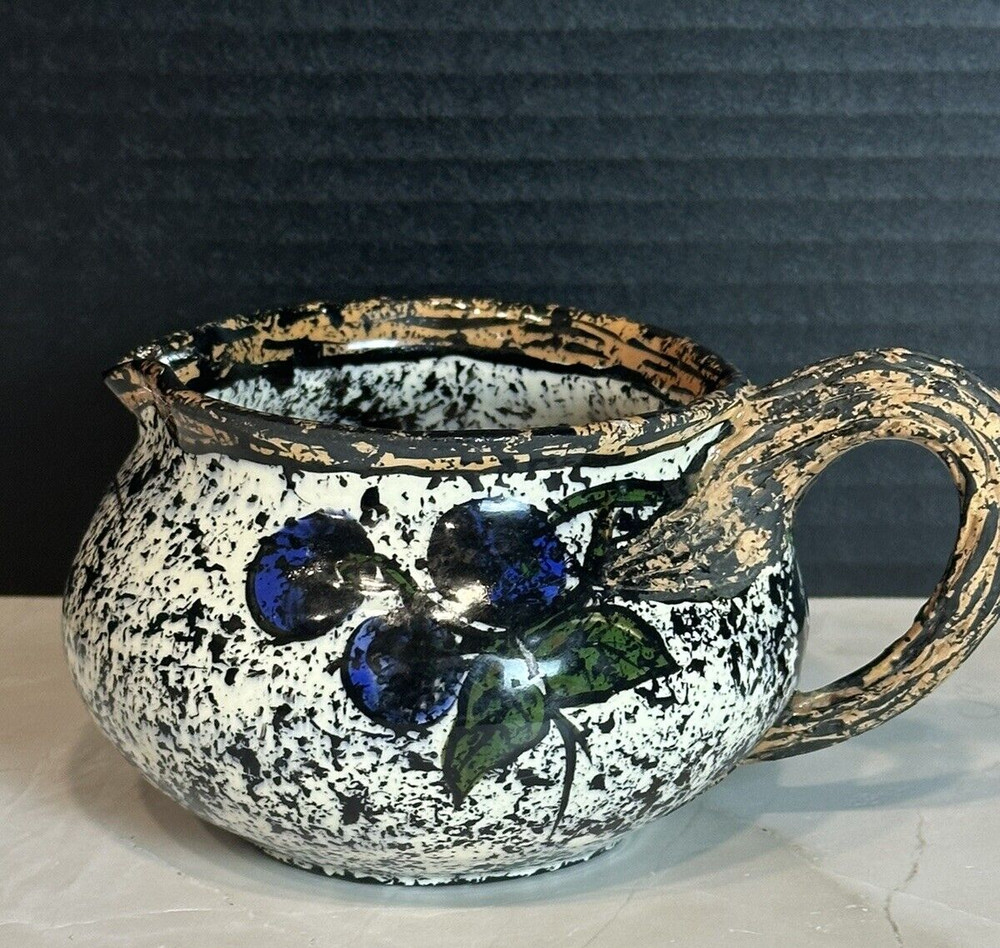 Art Pottery Small Pitcher/Creamer Signed Hand Painted