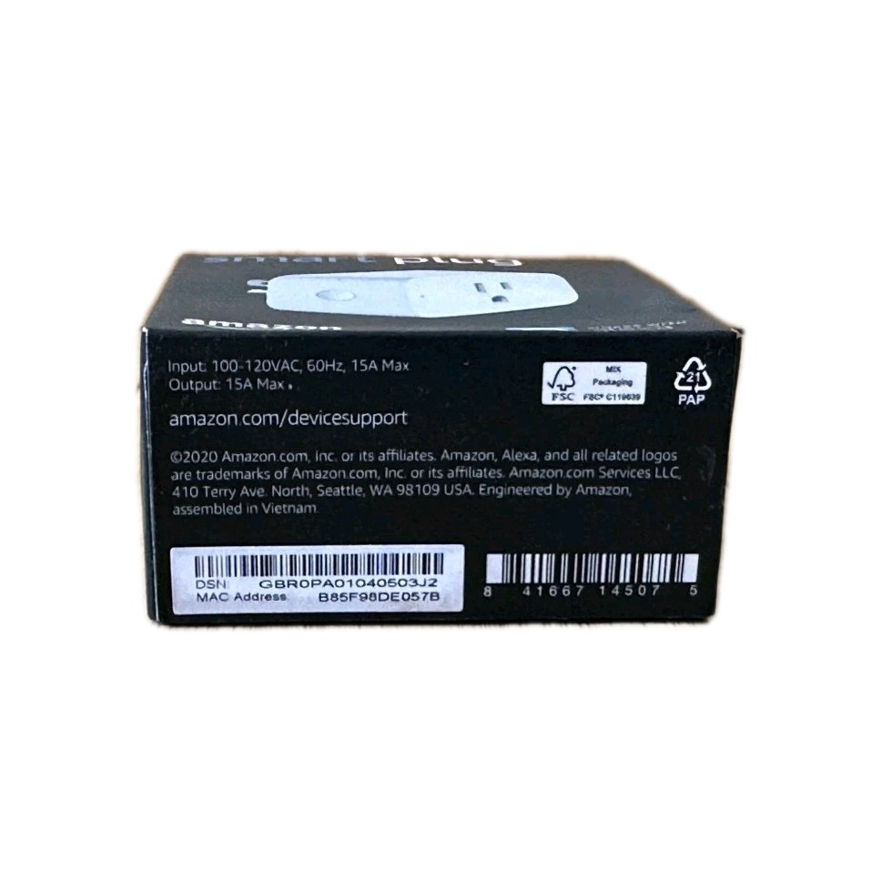 Amazon Smart Plug Works With Alexa White