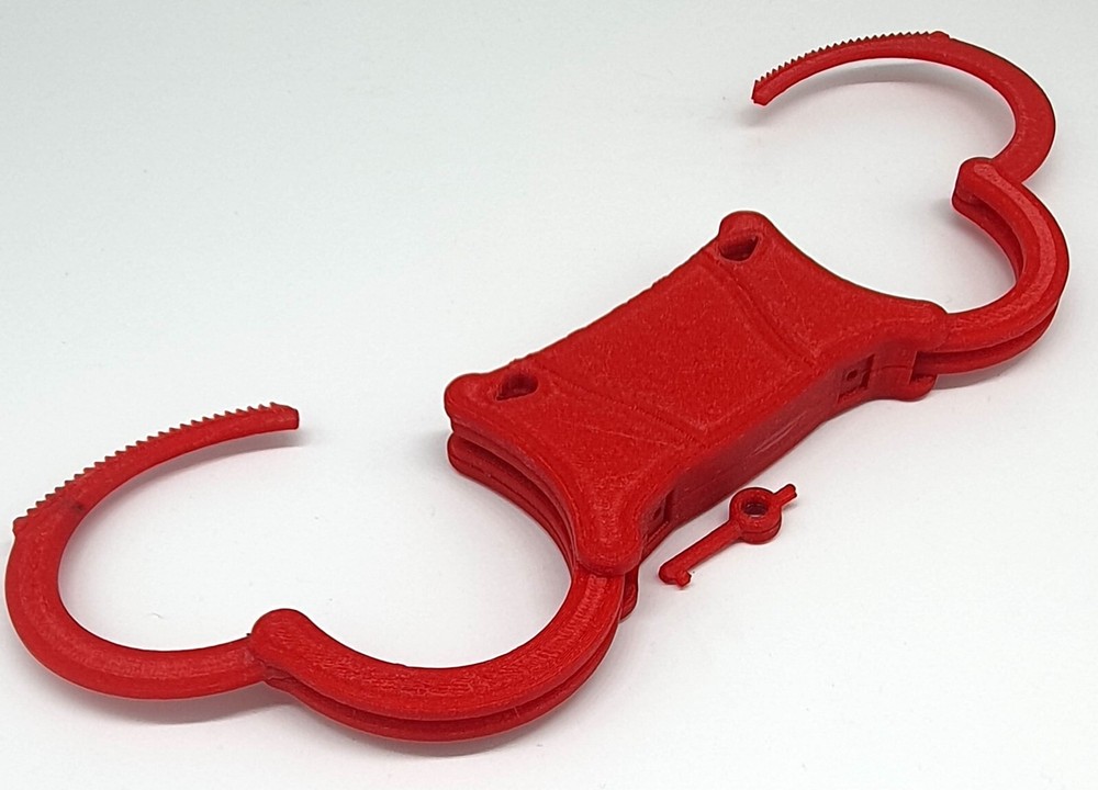 Red Plastic Training Handcuffs Speedcuffs TCH Rigid Quickcuffs