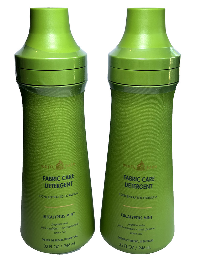 2 BATH & BODY WORKS FABRIC LAUNDRY DETERGENT EUCALYPTUS MINT 32oz