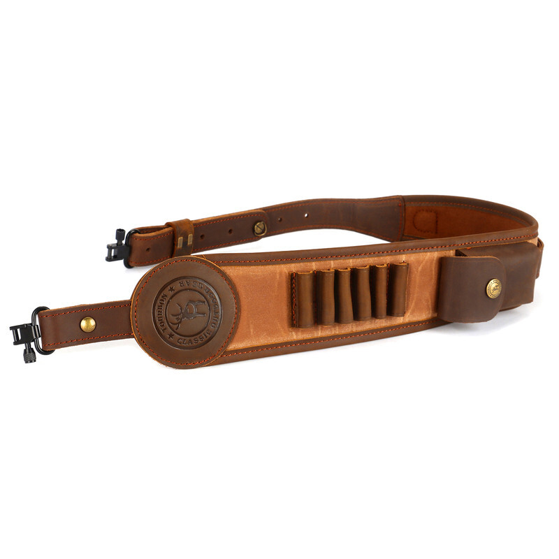 Adjustable Rifle Sling with Swivel - Accessories Pouch & Shooting Rest Loop