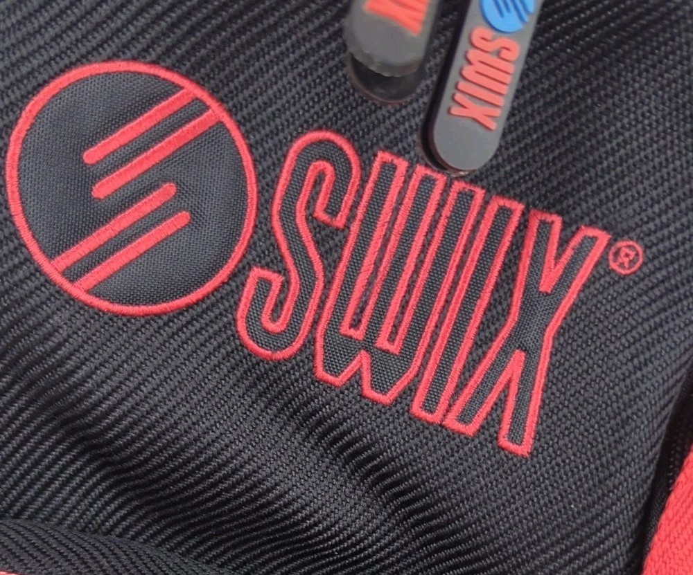 SWIX Backpack Small Bag Black Red 16" x 14"