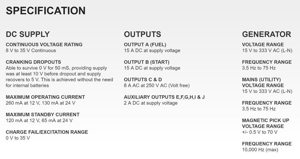 DSE7420 MKII Auto Mains (Utility) Failure Control Module