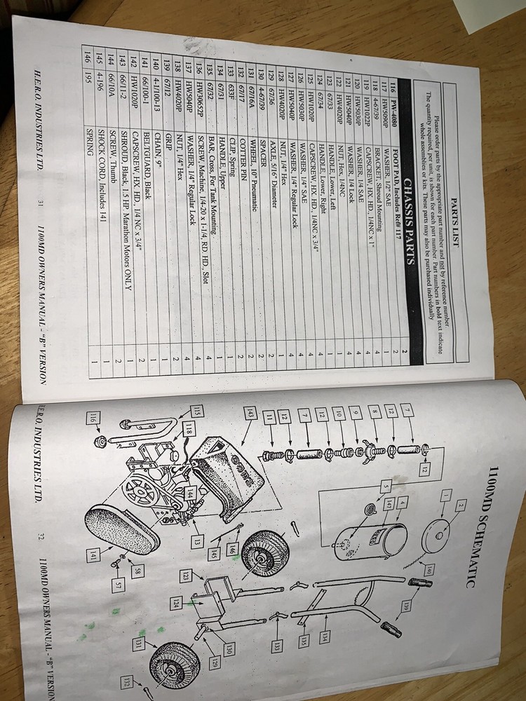 Hero 1100 MD airless sprayer Operating manual (COPY)