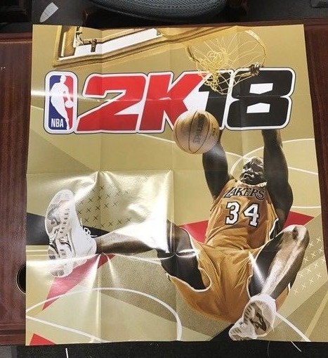 NBA 2k18 poster SHAQ