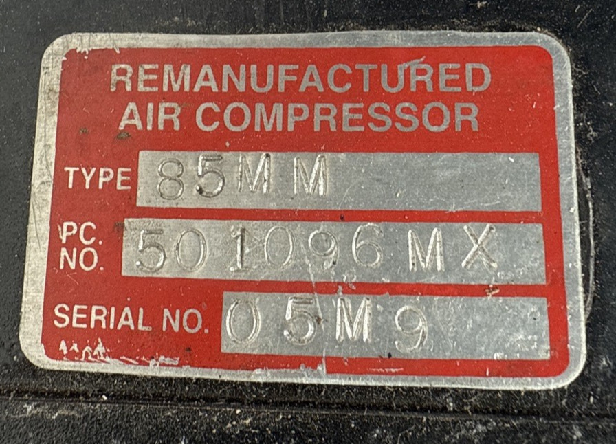 Pre-Owned Reman Cummins 85MM Air Compressor 4933745 Condition Unknown Clean