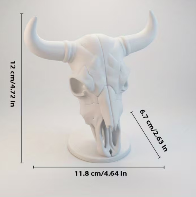 Bull Skull Silicone Mold – For Resin