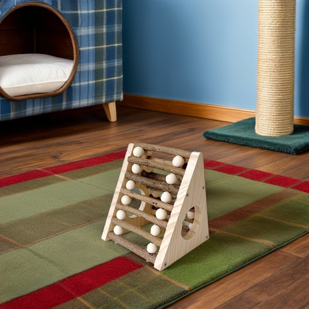 Hamster Hideout - Triangular Shape Hamster Hideout Bed With Climbing Ladder -