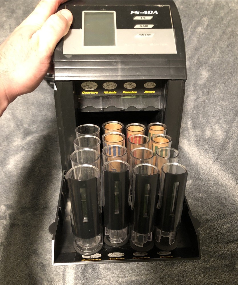 Royal Sovereign FS-4DA Fast Sort 4-Row Automatic Coin Sorter Counter UNTESTED