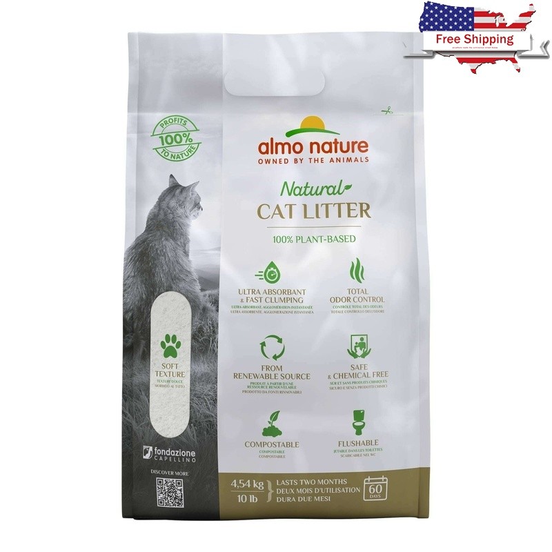Plant Based Cat Litter Biodegradable Clumping Flushable Non Toxic Soft Texture