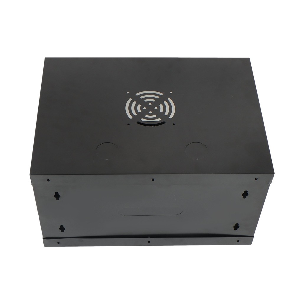 6U Wall Mount Network Cabinet 15.5in Deep with Lock for Data Center Rack"