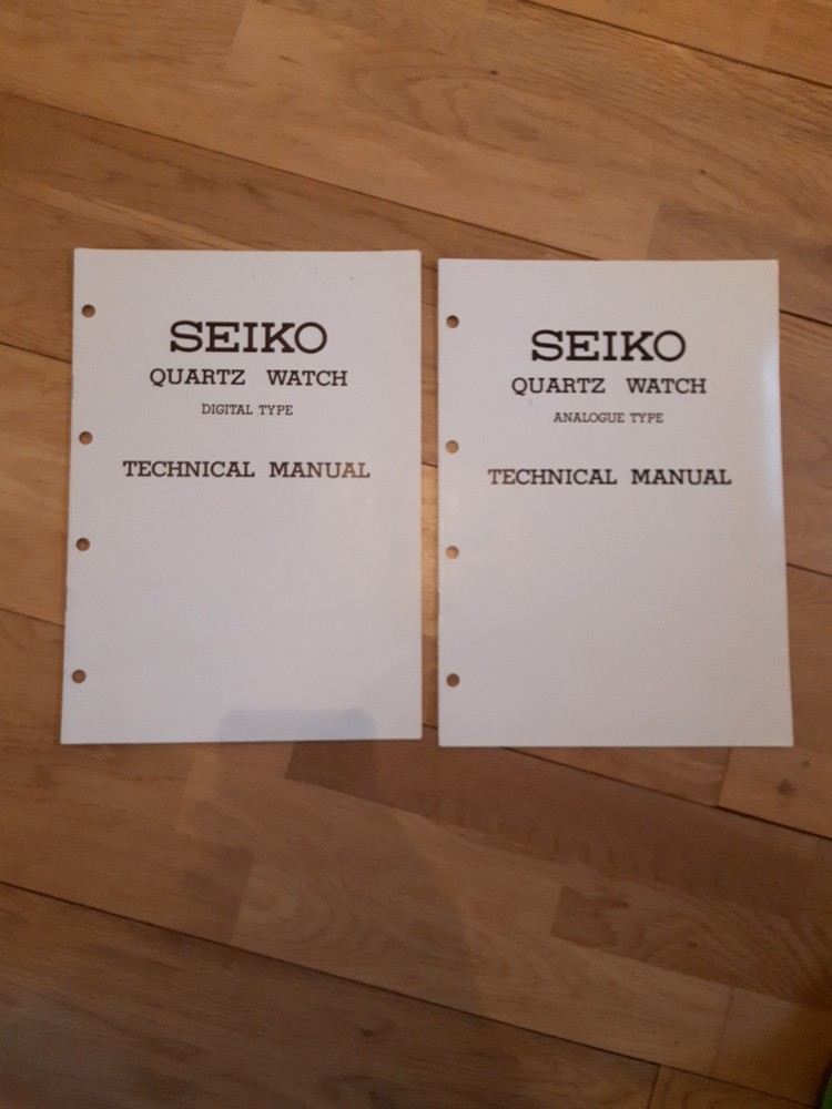 3 Vintage Seiko watch Technical Manuals