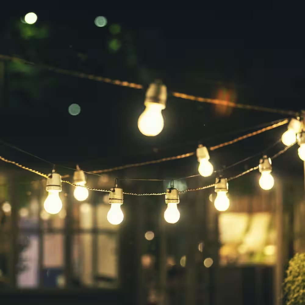 48 Ft. String Light Hanging, Mounting Kit, Wire, Mounting Hooks