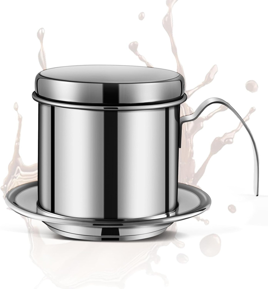 Authentic Vietnamese Coffee Dripper | Heavy-Duty 8oz Phin Filter Vietnamese Coff