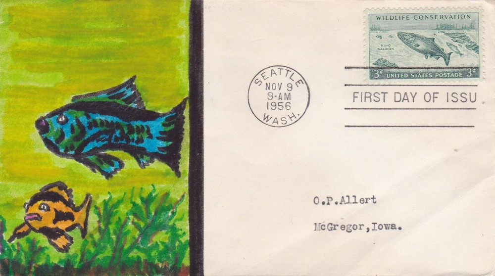 SCOTT 1079 CONSERVATION HAND PAINTED FIRST DAY COVER FDC
