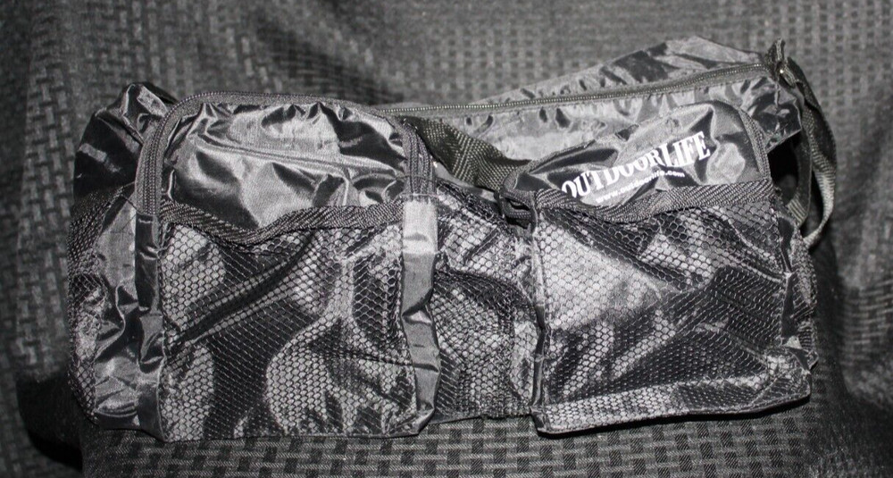 Outdoor Life packable lightweight black Range Bag Mesh Pouches