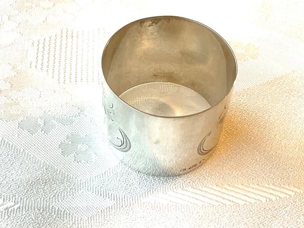 Antique German solid silver napkin ring RIA