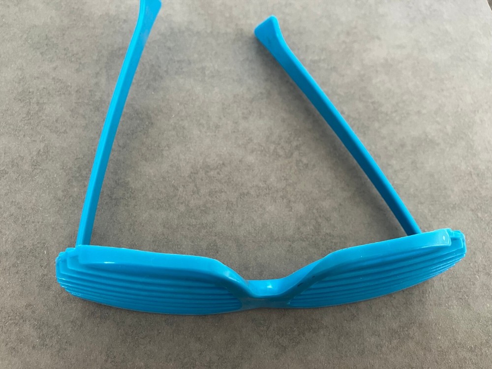 Sky Blue Plastic Shutter Shades - Vintage