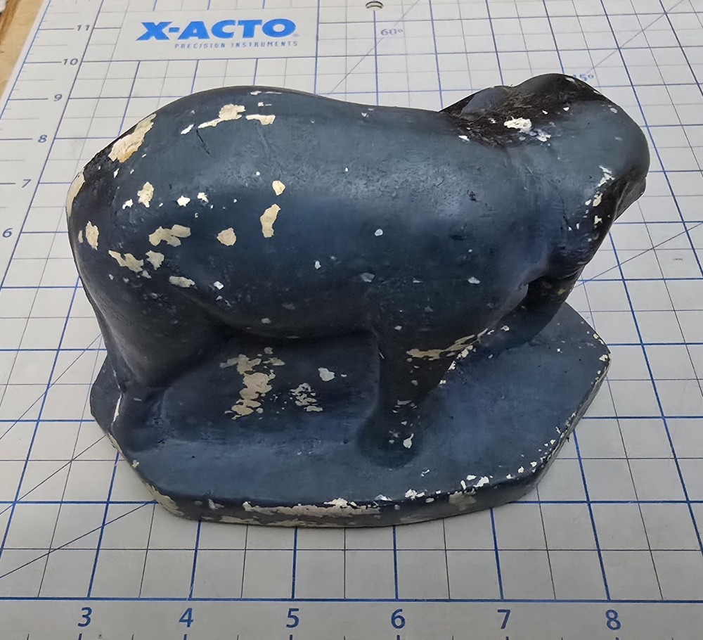 Antique Chalkware Elephant Ashtray-Carnival prize?