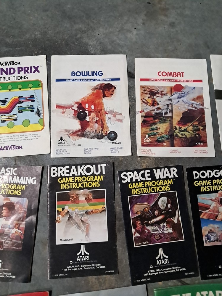 Atari Lot Of 17 Game & Computer Manuals