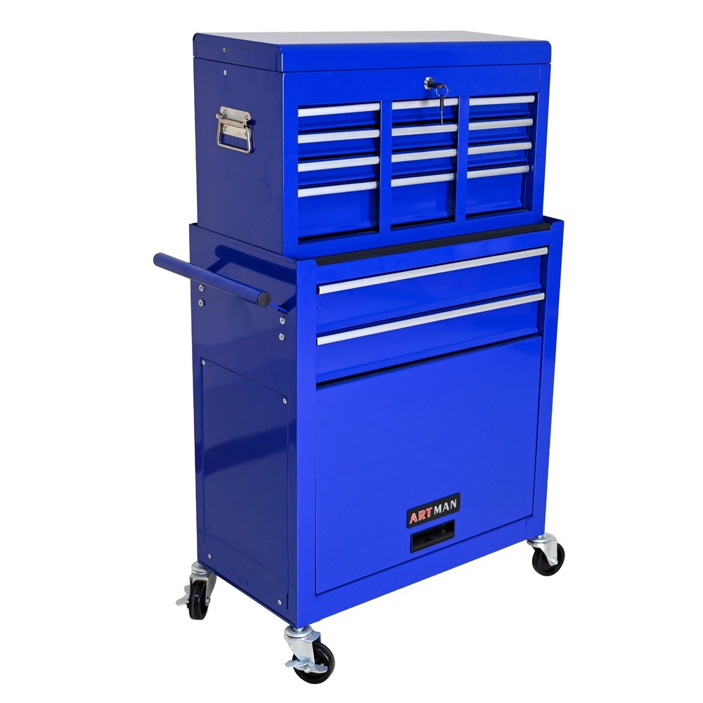 8-Drawer Workshop Tool Chest with Wheels&Drawers,High Capacity Rolling Tool Box