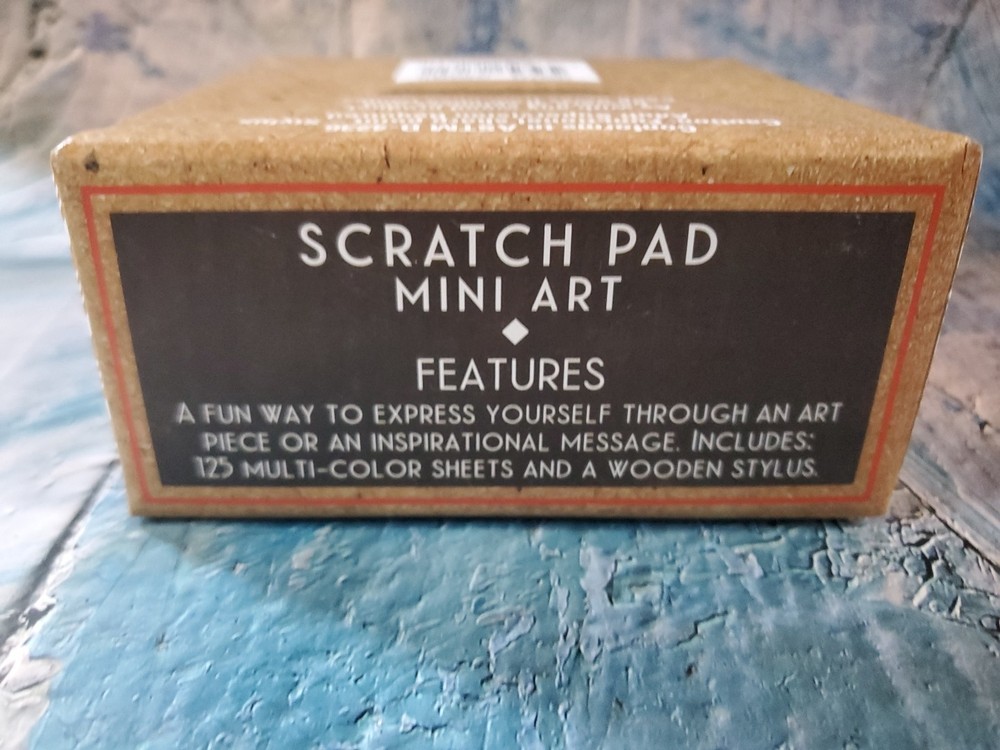 Rainbow Scratch Mini Art Notes - 125 Pack Magic Scratch Sheets Wooden Stylus Inc