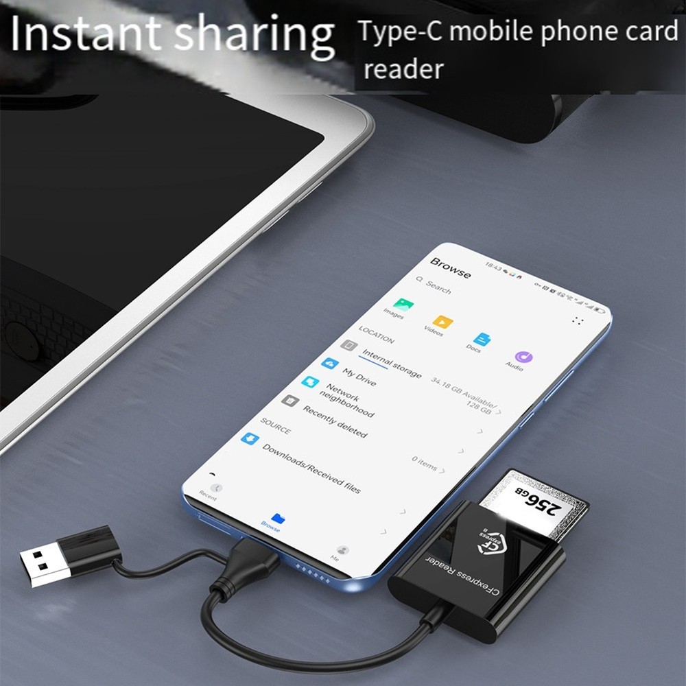 10Gbps CFexpress Type B Card Reader Writer USB3.2 Gen2 USB-C CFe Card1343