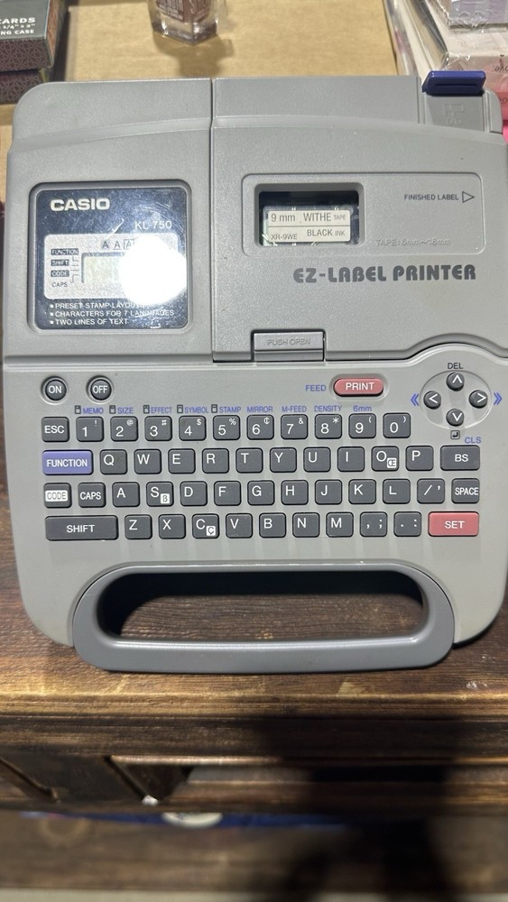 Casio KL-750 Label Thermal Printer & Cartridges Bundle