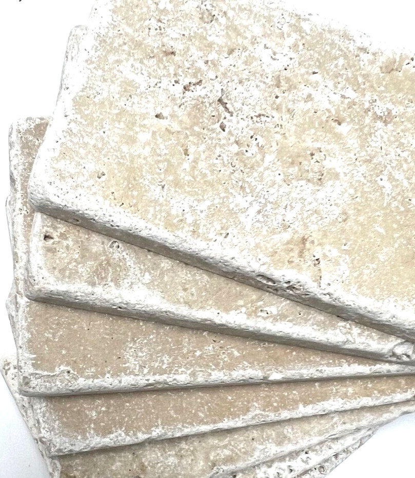 Ivory Medium 3x6 Tumbled Travertine Tile Wall Floor Kitchen Backsplash (1 SF)