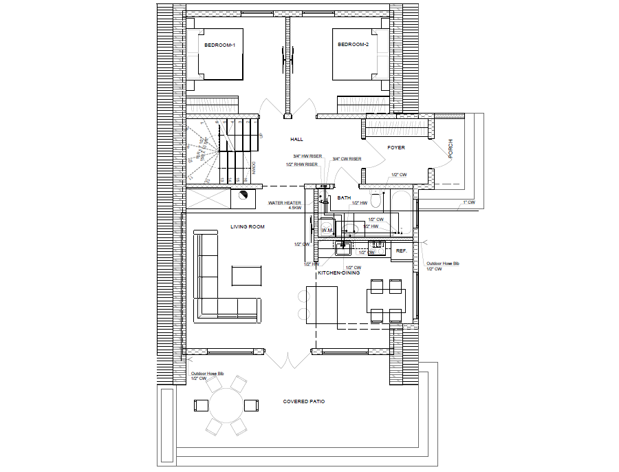 35’x51’ 3 Beds, 2 Baths Charming A-Frame Architectural Build Plans PDF Download.