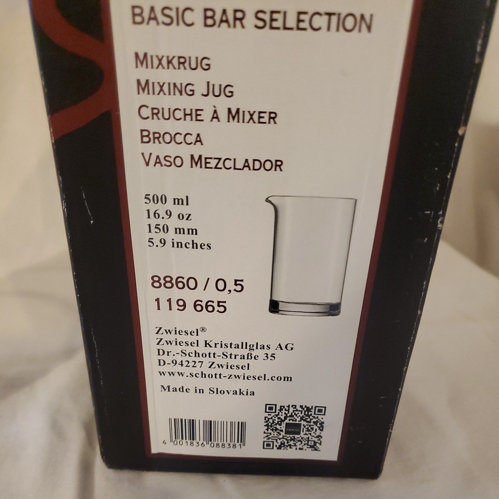 Schott Zwiesel Basic Bar Classic Jug / Pitcher NEW