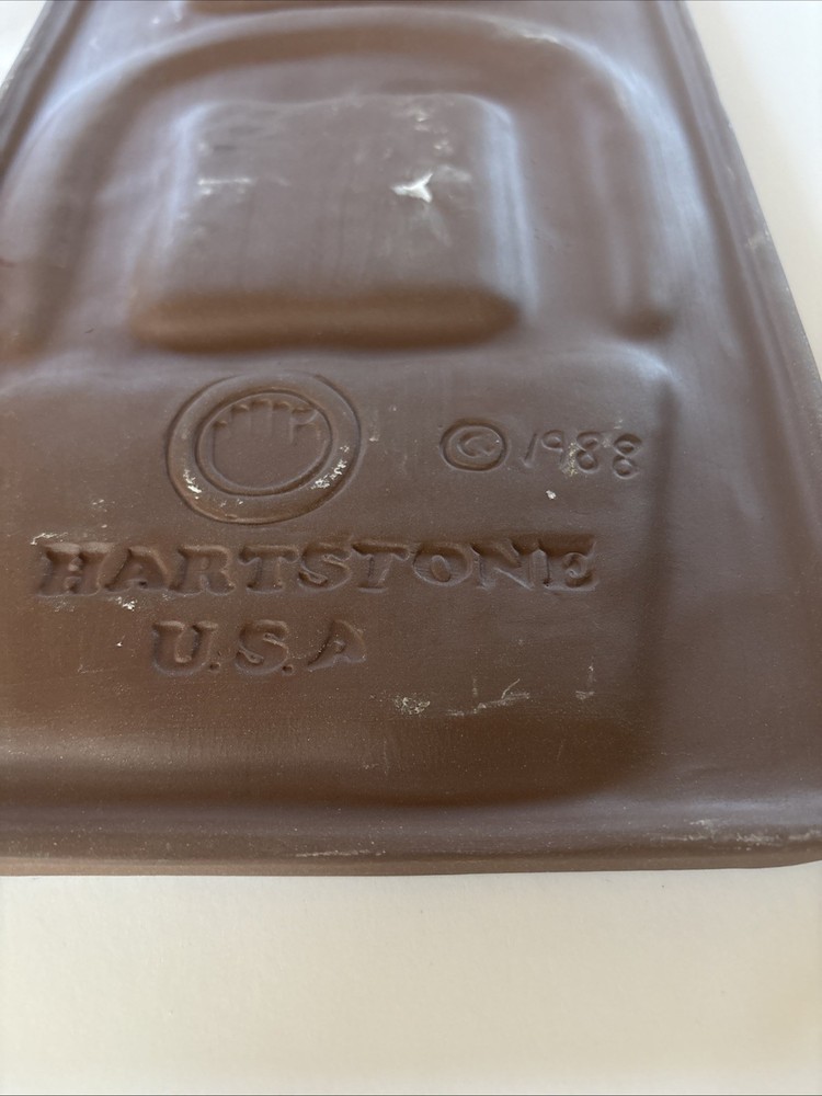 Vintage Hartstone Easter Cookie Press Mold Basket Earthware 1988